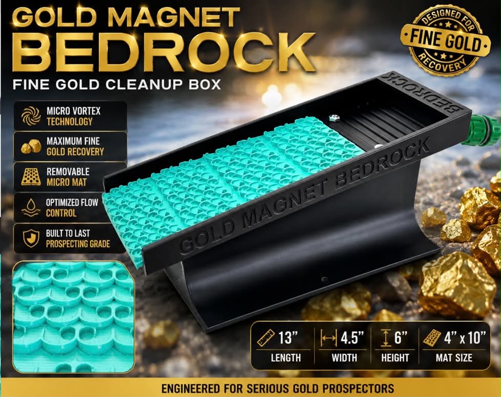 Gold Magnet Bedrock fine-gold cleanup box