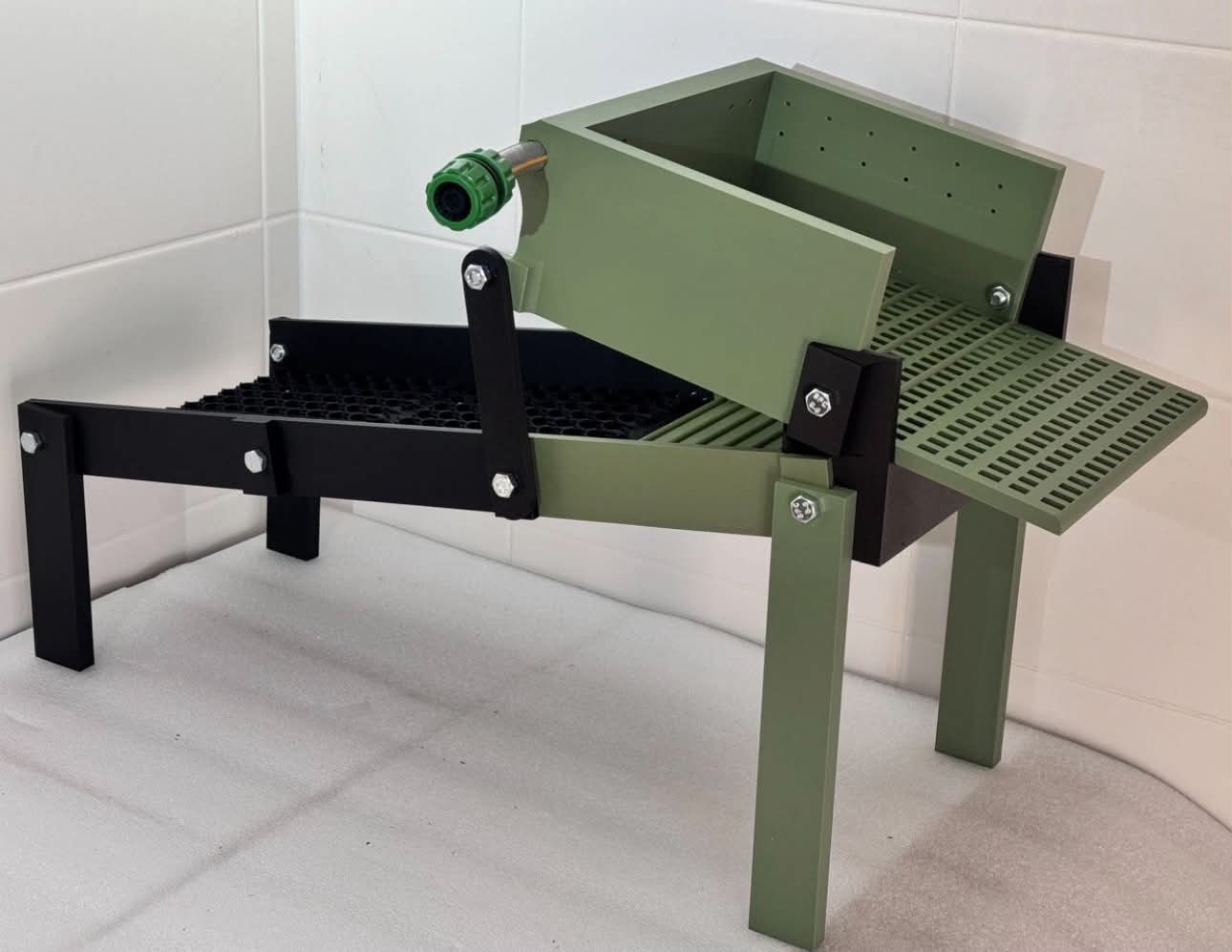 Gold Magnet full-size matted sluice for processing river gravel
