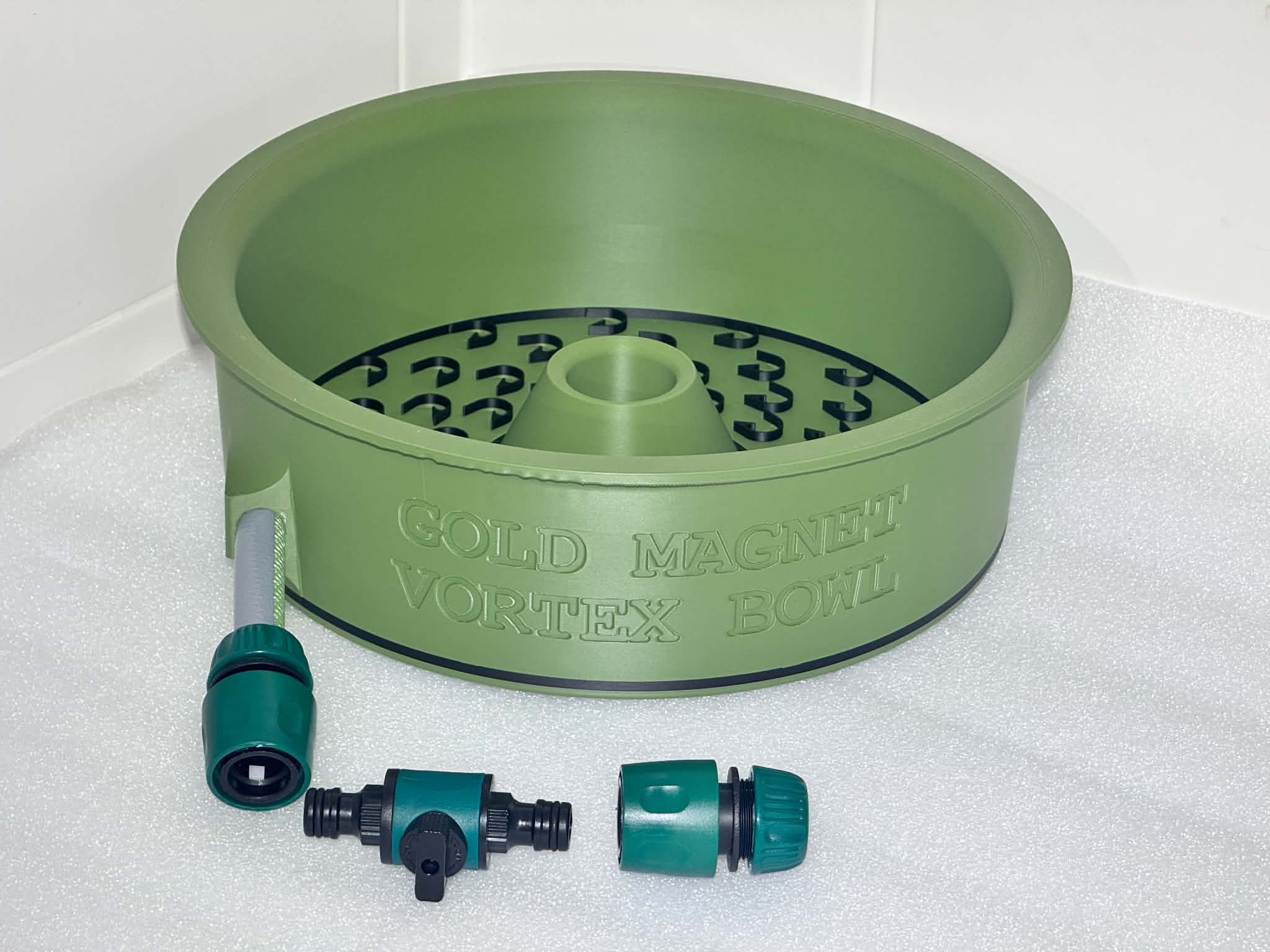 Gold Magnet Vortex Bowl concentrate separator with hose fittings