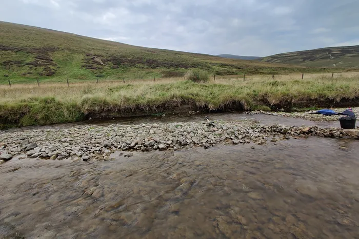 A burn in the Lowther Hills near Leadhills, southern Scotland - one of the gold areas on the map